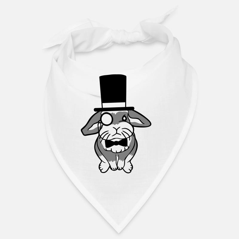 Mr. Bunny Gentleman Top Hat Monocle Glasses Bandana