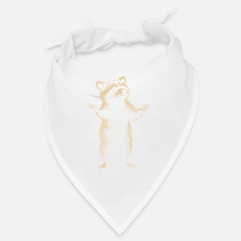 Waschbär monochrom Bandana