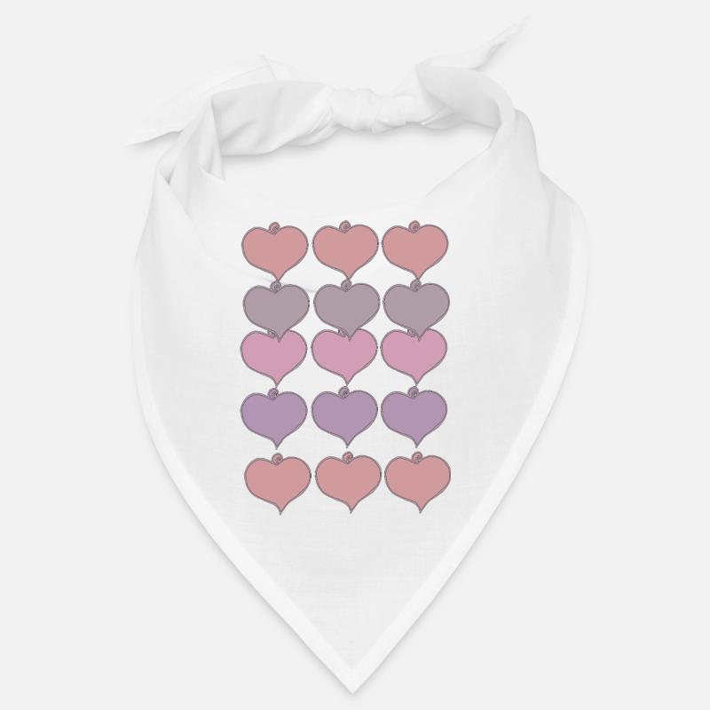 Heart Pendant Pattern Bandana