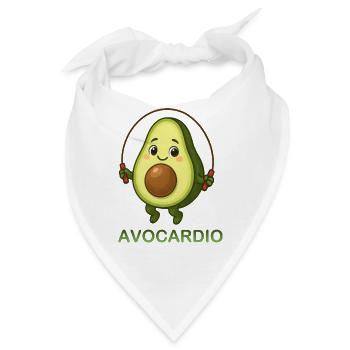 Avocado Sport Seilspringen Cartoon Avocardio Kern - Bandana - Weiß - Vorne