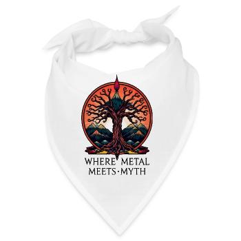 Wo Metall auf Mythos trifft ! - Bandana - Weiß - Vorne