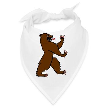 Braunbär – Zähes Tiersymbol aus der Wildnis - Bandana - Weiß - Vorne