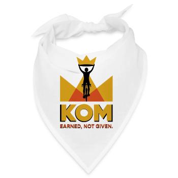 Radfahrer KOM Krone Logo Geschenk - Bandana - Weiß - Vorne