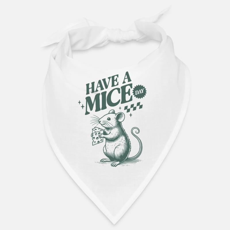 Humorous mouse with cheese star and text Bandana