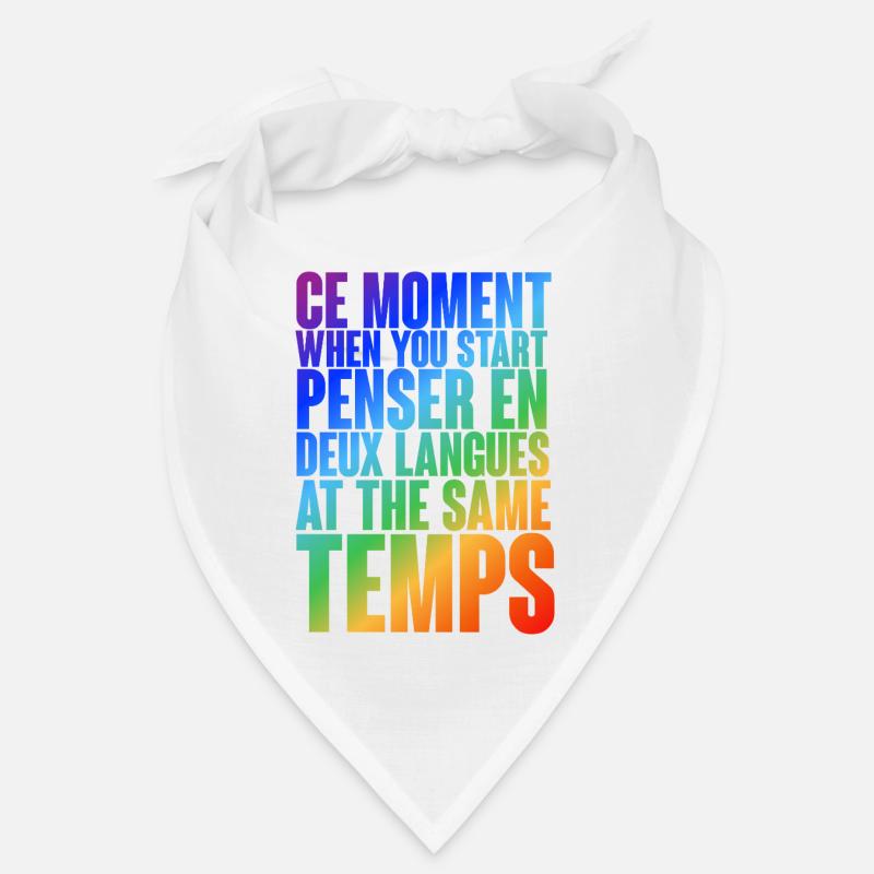 Motif de pensée multilingue en dégradé de couleurs Bandana