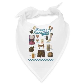 Traditionelle Bierfest-Motive auf Kleidung - Bandana - Weiß - Vorne
