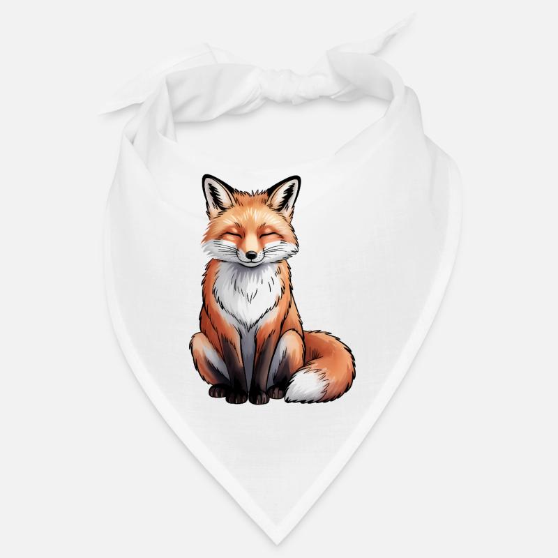 Fuchs sitzend Bandana