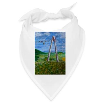 Reflexionen über ländliche Stromtrassen - Bandana - Weiß - Vorne