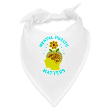 Blume für psychische Gesundheit - Bandana - Weiß - Vorne