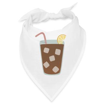 Zitrone Eistee Glas Illustration - Bandana - Weiß - Vorne