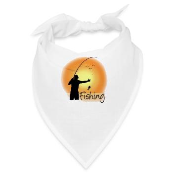 Abendfischen am See - Bandana - Weiß - Vorne