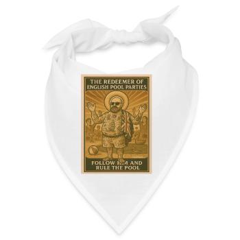 Der Erlöser der englischen Pool Party - Bandana - Weiß - Vorne