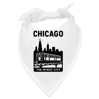 chicago usa illinois - Bandana - Weiß - Vorne