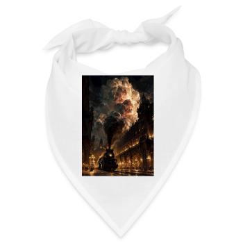 Nächtlicher Dampf über Velvet City - Bandana - Weiß - Vorne