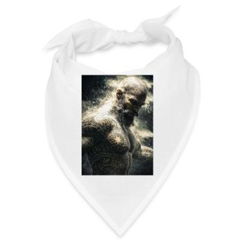 Staubgebundene Krieger-Tinte - Bandana - Weiß - Vorne