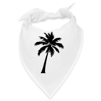 Palme selbst gestalten personalisieren  - Bandana - Weiß - Vorne