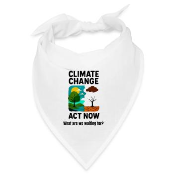 Klimawandel jetzt: Jetzt handeln - Bandana - Weiß - Vorne