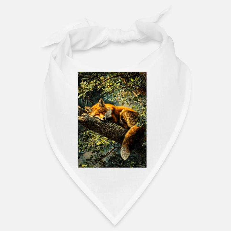 Sleeping Fox in Sunlit Forest Bandana
