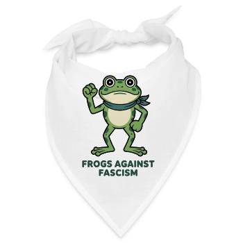 Frosch gegen Faschismus - Bandana - Weiß - Vorne