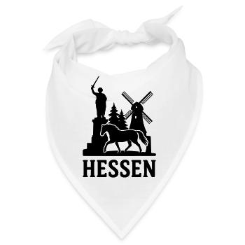 hessen silhouette - Bandana - Weiß - Vorne