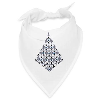 Schneeflockenbaum Ornament - Bandana - Weiß - Vorne