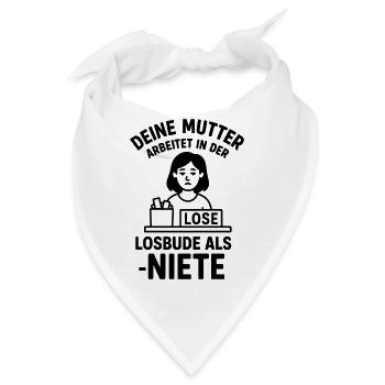 losbude deine mutter witz - Bandana - Weiß - Vorne