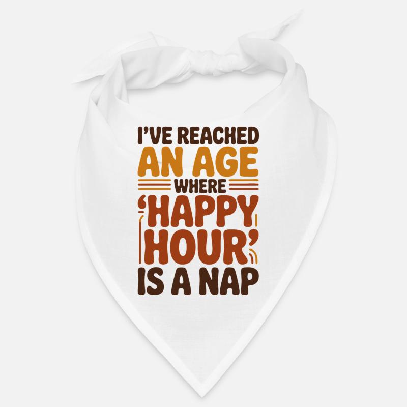 Happy Hour ist ein Nickerchen, lustiger Alterungshumor Bandana