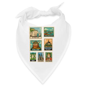 Stamps Normandy Monuments Geschichte D-Day Pride - Bandana - Weiß - Vorne