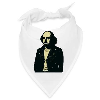 William Shakespeare Mitternachtsrebellenporträt - Bandana - Weiß - Vorne