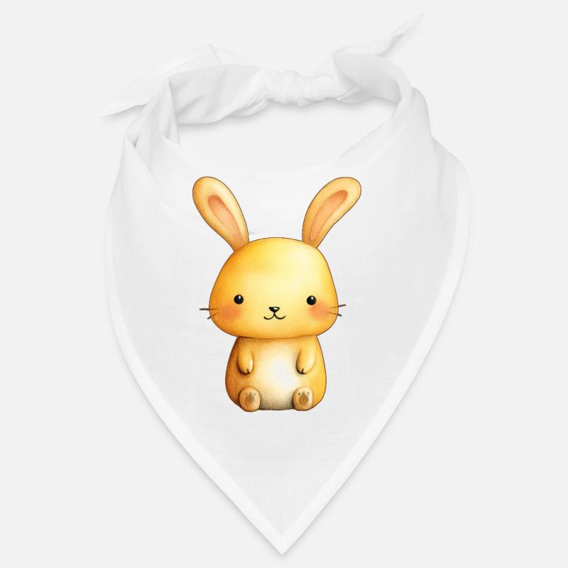 Petit Lapin Doux – Illustration Bébé Mignonne Bandana