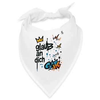 Graffiti Glaub An Dich Design - Bandana - Weiß - Vorne