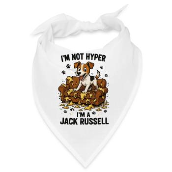 Jack Russell Terrier witzig hyperaktiv Geschenk - Bandana - Weiß - Vorne