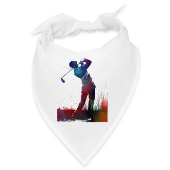 Golfspieler #golf - Bandana - Weiß - Vorne
