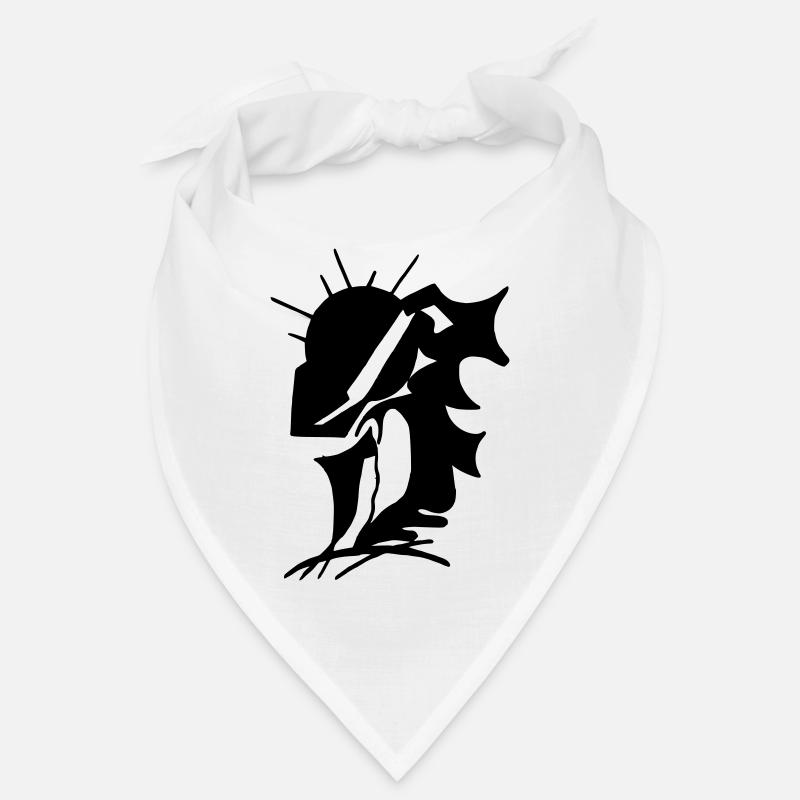 Schwarze Stille Minimaldesign Bandana