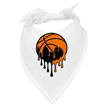 Tropfendes Basketball-Straßenkunstdesign - Bandana - Weiß - Vorne