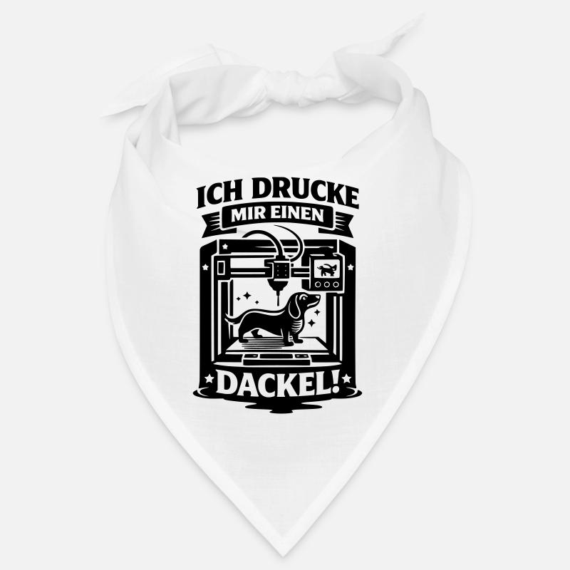 Dackel 3D Drucker Basteln Hund Bandana