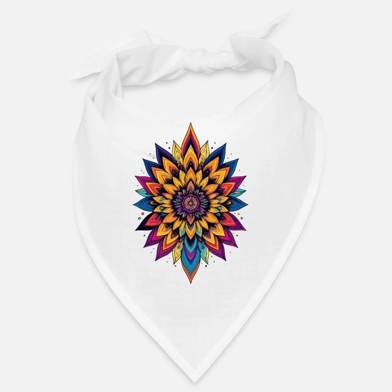 Étoile fleur colorée de mandala de fleurs LSD Bandana