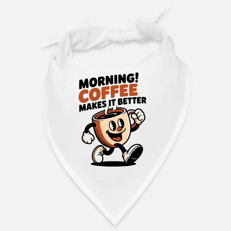 Retro Kaffeeheld Cartoon Bandana