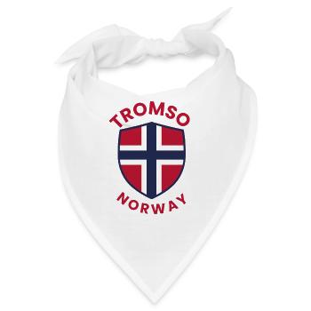 Tromsø-Schild: Norwegische Flagge - Bandana - Weiß - Vorne