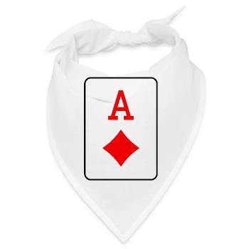 Karo-Ass - Bandana - Weiß - Vorne