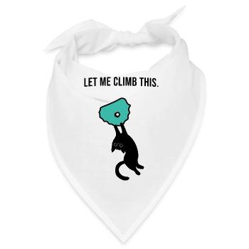 Boulder Katze hält sich an Klettergriff fest - Bandana - Weiß - Vorne