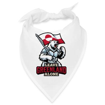 Leave Greenland Alone Eisbärenflaggen-Design - Bandana - Weiß - Vorne
