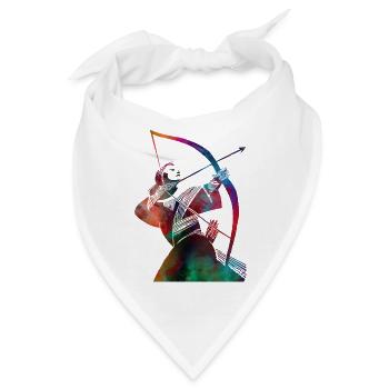 Bogenschießsportkunst #archery - Bandana - Weiß - Vorne
