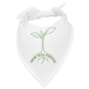 Wachsen mit Zweck minimalistische Setzlingskunst - Bandana - Weiß - Vorne