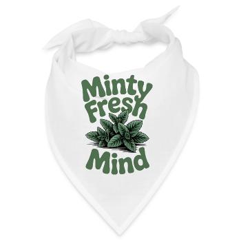 Frischer Kopf | Minze Kräuter Garten Humor - Bandana - Weiß - Vorne