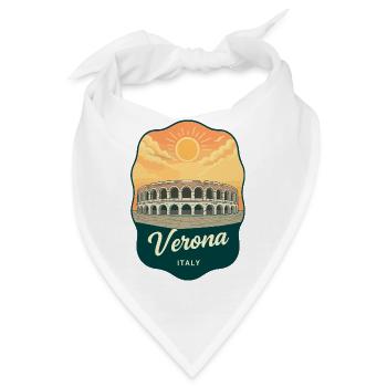 Verona Roman Arena Vintage Reiseabzeichen - Bandana - Weiß - Vorne