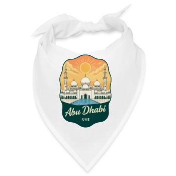 Abu Dhabi Grand Mosque Retro Sunset Abzeichen - Bandana - Weiß - Vorne
