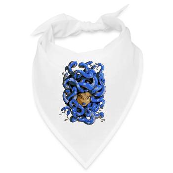 Haarige Medusa - Bandana - Weiß - Vorne