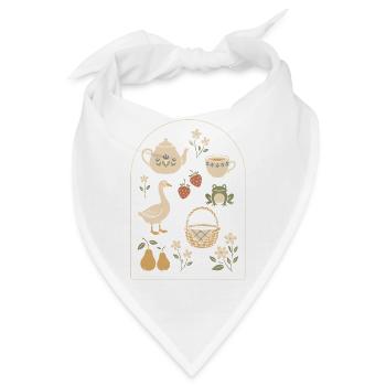 Douceur Champêtre: Natur und Vintage-Tee - Bandana - Weiß - Vorne