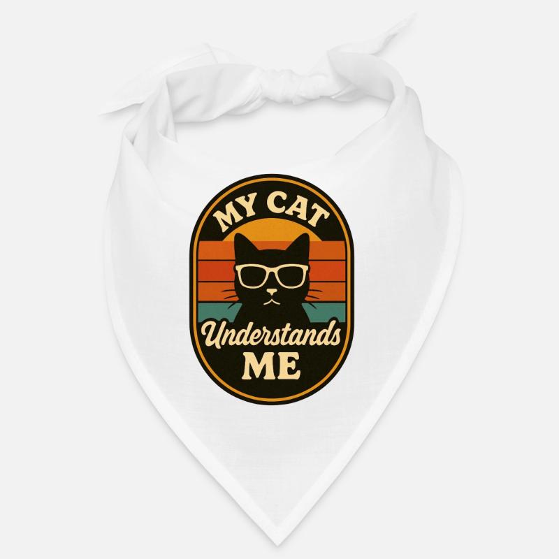Logo rétro de mon chat qui me comprend Bandana